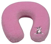 Akcesoria do fotelików - PETEX Petex 44490022 rolka na kark, welur, ok. 29 x 28 cm, z logo, Pink 44490022 - miniaturka - grafika 1