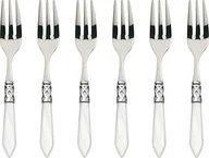 Widelce - Bugatti alc1 m n4217 Aladdin  6-częściowy zestaw sztućców widelczyki do ciasta, stal nierdzewna/tworzywo sztuczne (ABS), biały, 21 x 18 x 3 cm ALC1M-N4217 - miniaturka - grafika 1