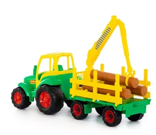 POLESIE Mistrz", traktor z przyczep do przewozu duycy (w siatce) POL-8229 - Samochody i pojazdy dla dzieci POLESIE Mistrz", traktor z przyczep do przewozu duycy (w siatce) POL-8229 - Samochody i pojazdy dla dzieci - miniaturka - grafika 2