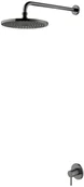 Zestawy prysznicowe - Omnires Y Zestaw prysznicowy podtynkowy z deszczownicą grafit SYSY36GR - miniaturka - grafika 1