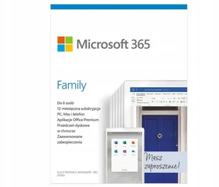 Microsoft Microsoft 365 Family (6GQ-01161) - Programy finansowe i kadrowe - miniaturka - grafika 2