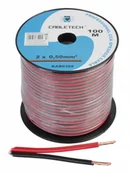 Kable - CABLETECH Kabel głośnikowy CCA 0.50mm czarno-czerwony LEC-KAB0389 - miniaturka - grafika 1