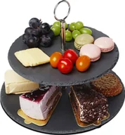 Tace i patery - Elitehoff PATERA KAMIENNA DWUPOZIOMOWA NA CIASTA PRZEKĄSKI E-6231 E-6231 - miniaturka - grafika 1