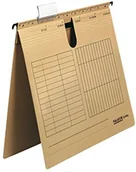 Teczki i skoroszyty - FALKEN Skoroszyt zawieszkowy Falken UniReg opakowanie 25 szt. Wyprodukowano w Niemczech. Tekturowy A4 z plastikową fiszką do opisu brązowy Idealny do kartoteki do biur i urzędów. Błękitny Anioł 80004344 - miniaturka - grafika 1