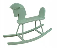 Zabawki na biegunach - Drewniany Koń Na Biegunach bujany Miętowy zielony - miniaturka - grafika 1