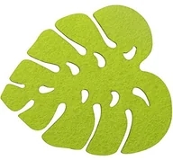 Pozostałe akcesoria barmańskie - Fackelmann 52340 podstawek "Tropical" 9,6 x 10,6 cm 4 sztuki z filcu, zielony, 4 jednostek 52340 - miniaturka - grafika 1