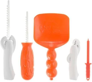 Zestaw narzędzi do dekorowania dyni, 5 elementów - Halloween - miniaturka - grafika 2