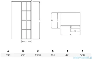 Besco Excea 100x80 EXC-108-190B - Kabiny prysznicowe Besco Excea 100x80 EXC-108-190B - Kabiny prysznicowe - miniaturka - grafika 2