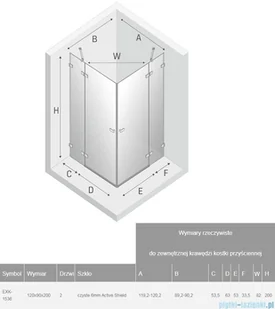 New Trendy Avexa kabina PROSTOKĄTNA 120x90x200 cm przejrzyste EXK-1536 - Kabiny prysznicowe - miniaturka - grafika 2