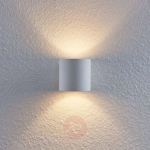 LINDBY Lindby Mirza lampa ścienna, okrągła, biała - Lampy ścienne - miniaturka - grafika 5