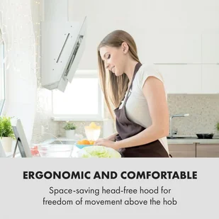 Klarstein Mirage 60 Biały (CGCH3-Mirage60-WH) - Okapy kuchenne - miniaturka - grafika 7