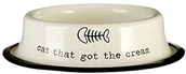 Dekoracje domu - Premier Housewares Premier housewares "Cat that Got The Cream" Misa z podszewką dla kota, 0,4 L, kolor kremowy 0507528 - miniaturka - grafika 1