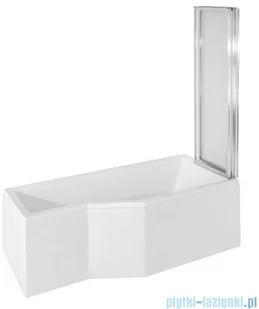 Besco Integra 170x75cm Wanna asymetryczna Prawa + parawan 3-skrzydłowy (#WAI-170-PP3) - Wanny - miniaturka - grafika 5