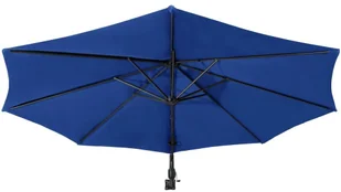 vidaXL Parasol ścienny na metalowym słupku, 300 cm, niebieski vidaXL - Parasole ogrodowe - miniaturka - grafika 5