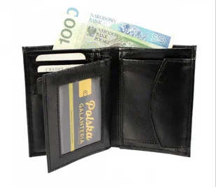 Elkor (PL) Portfel Skórzany (PL) Skóra Licowa Duży Pionowy Bez Zapięcia Z Wkładką EL036 - Portfele - miniaturka - grafika 4