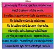 Pomoce naukowe - 9 pozytywnych zdań - naklejki na schody ES064 - miniaturka - grafika 1