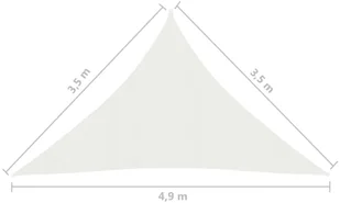 vidaXL Żagiel przeciwsłoneczny, 160 g/m, biały, 3,5x3,5x4,9 m, HDPE vidaXL - Parasole ogrodowe - miniaturka - grafika 6