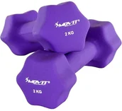 Hantle i ciężarki - Movit ZESTAW 2x HANTLE NEOPRENOWE 2 KG CIĘŻARKI 20040393 - miniaturka - grafika 1