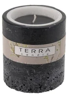 Świece - Świeca rustykalna, mała czarna, 10x9 cm - miniaturka - grafika 1