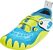Buty sportowe męskie - La Sportiva Gripit But wspinaczkowy Dzieci, blue/sulphur EU 27-28 2021 Buty wspinaczkowe na rzepy 15R600702-28 - miniaturka - grafika 1