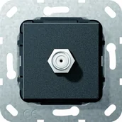 Wyłączniki światła i elektryczne - Gira 565010 SAT gniazdo F Gender Changer zastosowania, czarna matowa - miniaturka - grafika 1