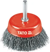 Materiały ścierne - Yato Szczotka czołowa z trzpieniem 75mm drut Inox YT-4751 - miniaturka - grafika 1