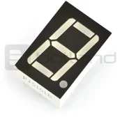 Podzespoły elektroniczne - Wyświetlacz 8-segmentowy x1 - 14mm zielony - wsp. katoda LCD-07288 - miniaturka - grafika 1