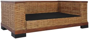 vidaXL 2-cz. zestaw wypoczynkowy, poduszki, brązowy, naturalny rattan 3+2 - Komplety wypoczynkowe - miniaturka - grafika 4