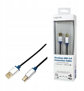 LogiLink Kabel USB 2.0 Premium BUAB220 A/B 2m KKLKKUBU0220 [6075979] - Kable USB - miniaturka - grafika 5