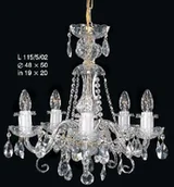 Lampy sufitowe - Elita bohemia Żyrandol kryształowy 5-ramienny - Bohemia L 115/5/02 - miniaturka - grafika 1
