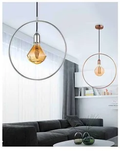 Azzardo Lampa Wisząca Zwis 1pł KRUG DEL-2522-1CO AZZDEL-2522-1CO - Lampy sufitowe - miniaturka - grafika 4