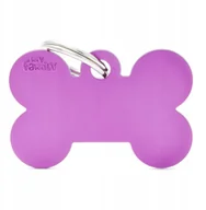 Odblaski i adresówki - My Family Basic Adresówka psa Duża Kość Fioletowa - miniaturka - grafika 1