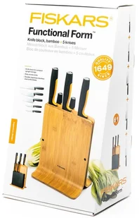 Fiskars FUNCTIONAL FORM 1057552 KOMPLET 5 NOŻY W BLOKU 1057552 - Noże kuchenne - miniaturka - grafika 2