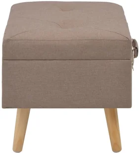 vidaXL Stołek ze schowkiem, 40 cm, brązowy, tkanina vidaXL - Pufy i podnóżki - miniaturka - grafika 5