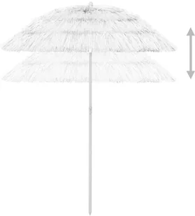 VidaXL Parasol plażowy, biały, 180 cm 314700 VidaXL - Parasole ogrodowe - miniaturka - grafika 5