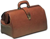 Meble i wyposażenie gabinetów medycznych - GIMA TORBA LEKARSKA SUPERTEXAS Torba lekarska ze sztucznej skóry koniak - miniaturka - grafika 1