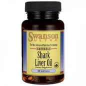 Witaminy i minerały dla sportowców - SWANSON Shark Liver Oil (olej z wątroby rekina) 550mg - (60 kap) - miniaturka - grafika 1