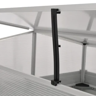 vidaXL vidaXL Szklarnia 100 x 85 cm, stal galwanizowana, szara - Szklarnie ogrodowe - miniaturka - grafika 4