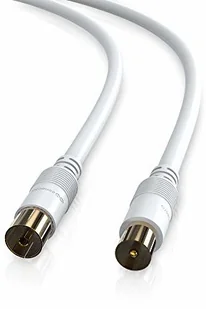 HQ conecto TV przewód antenowy Przewód przyłączeniowy dla DVB-C, DVB-T/T2 4 K UHD (kabel koncentryczny, telewizor Full HD 1080p HDTV 3d wtyczka wtyczka z gniazdem TV, podwójnie ekranowany, pozłaca - Kable - miniaturka - grafika 2