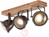 Lampy sufitowe - Brilliant Lampa sufitowa Carmen Wood, 3-pkt. - miniaturka - grafika 1