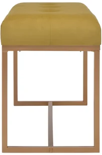 vidaXL Ławka, 80 cm, musztardowa, aksamitna vidaXL - Ławki do przedpokoju - miniaturka - grafika 8