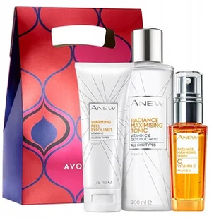 Avon Anew Zestaw z witaminą C serum tonik peeling - Zestawy kosmetyków damskich - miniaturka - grafika 2