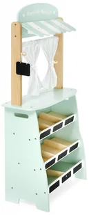 Mamabrum Duży, drewniany sklep - stragan i teatr 2w1 z wagą, terminalem płatniczym, warzywami i owocami MARKET CA1208 - Zabawki interaktywne dla dzieci - miniaturka - grafika 11