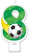 Urodziny dziecka - MK Świeczka cyferka Piłka Nożna - 8 - osiem SWI39-8 - miniaturka - grafika 1