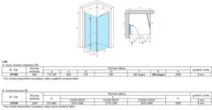 Atrium Liri 80x100 VP308+VS100 - Kabiny prysznicowe - miniaturka - grafika 8