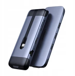 Ugreen Ugreen 9w1 wielofunkcyjny HUB USB Typ C - HDMI / 3x USB 3.2 Gen 1 / czytnik kart SD micro SD / VGA / RJ45 / USB Typ C Power Delivery 100 W 20 V 5 A szary (70409 CM286) 70409 CM286 - Huby USB - miniaturka - grafika 7