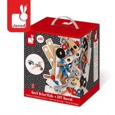 Janod klocki konstruktora 50 Brico 2018 J06480 - Zabawki konstrukcyjne - miniaturka - grafika 2