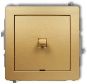 Wyłączniki światła i elektryczne - Karlik DECO - Mechanizm łącznika jednobiegunowego w stylu amerykańskim (złoty) 29DWPUS-1 - miniaturka - grafika 1