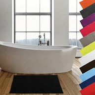 Dywaniki łazienkowe - MSV dywanik chenille przed prysznic., czarny, 40 x 60 cm MS2512 - miniaturka - grafika 1