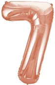 Balony i akcesoria - Unique Balon foliowy cyfra 7, 34", UNIQUE, szampańska U55877 - miniaturka - grafika 1